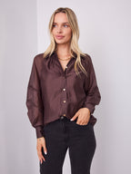 AMORE BLOUSE - CHOCOLATE