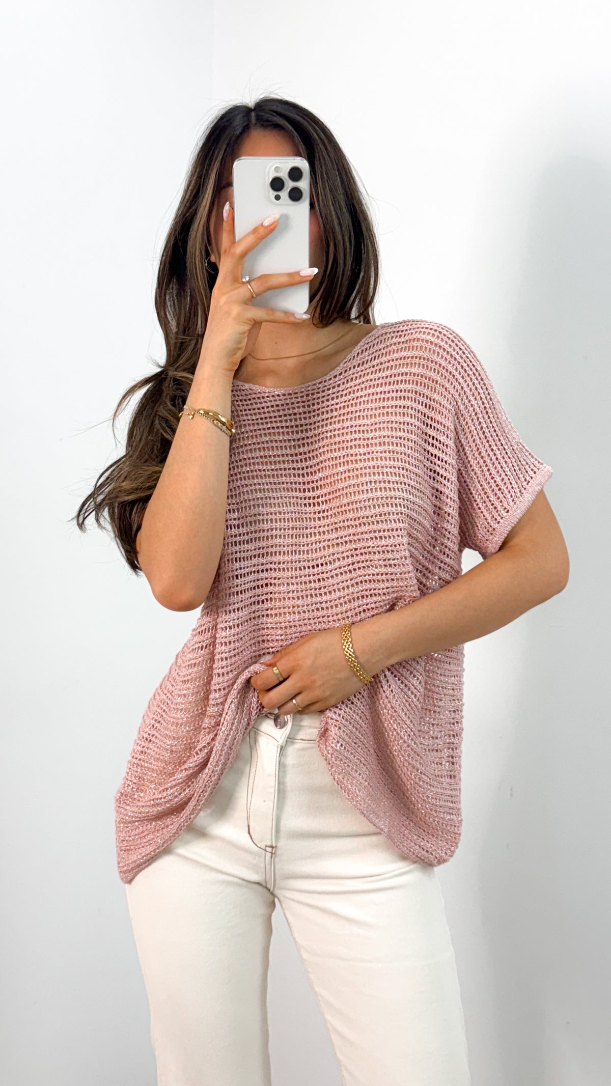 THEA KNIT TOP - PINK