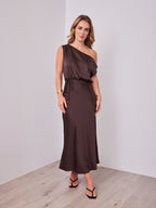CHARLOTTE DRESS - CHOCOLATE