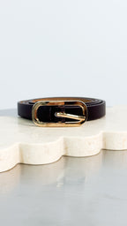 GIGI THIN BELT - CHOCOLATE