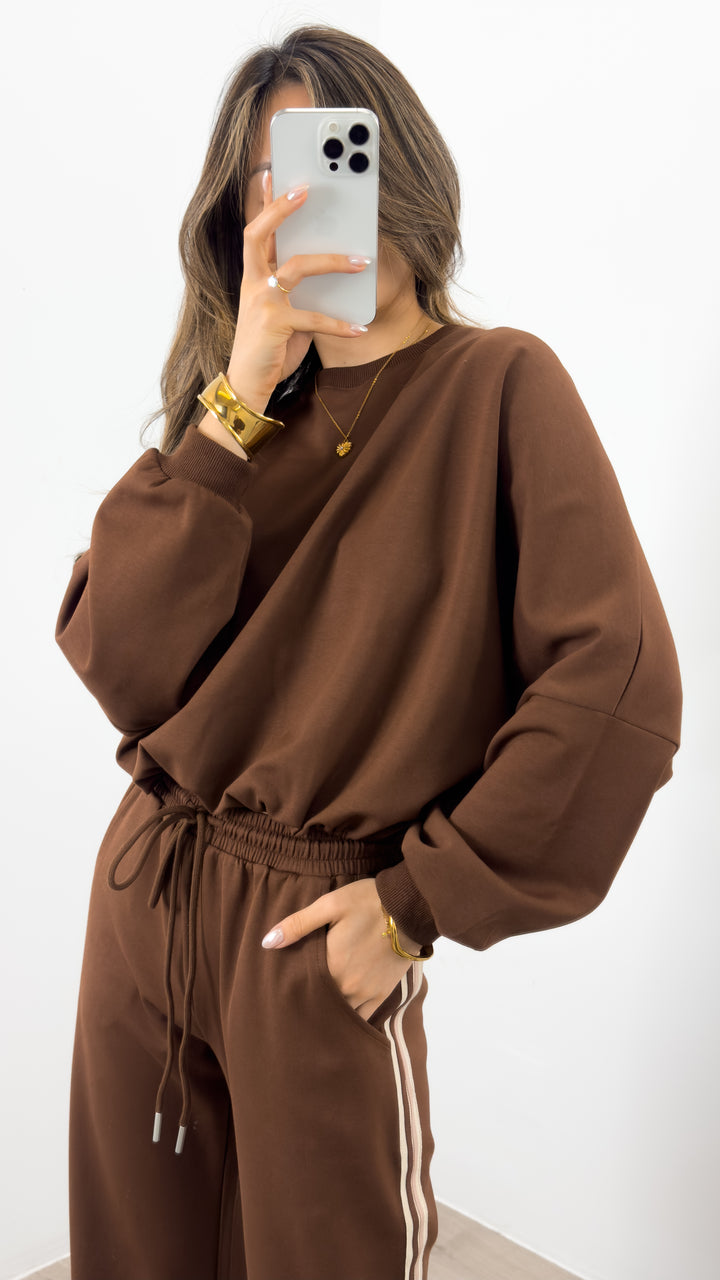 DANTE SWEAT TOP - CHOCOLATE