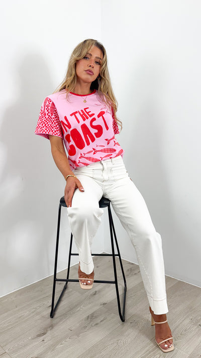 ON THE COAST TEE - PINK