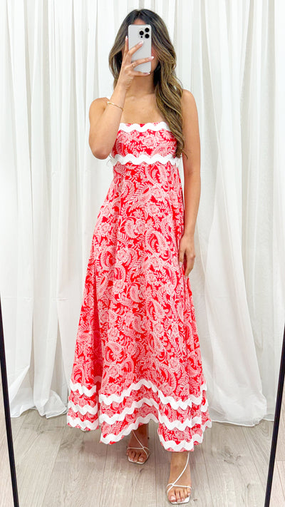 MAESTRO RIC RAC MAXI - RED PRINT