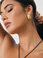 INDIRA 18K GOLD PLATED EARRINGS - GOLD