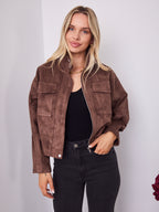 TULLY BOMBER JACKET - CHOCOLATE