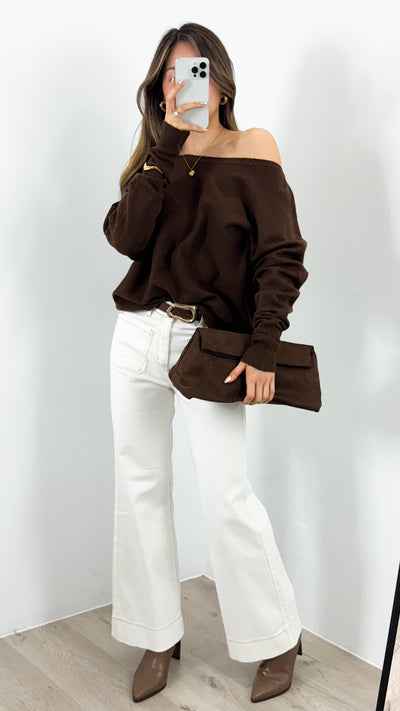 ROSANNA SOFT LIGHT KNIT - CHOCOLATE
