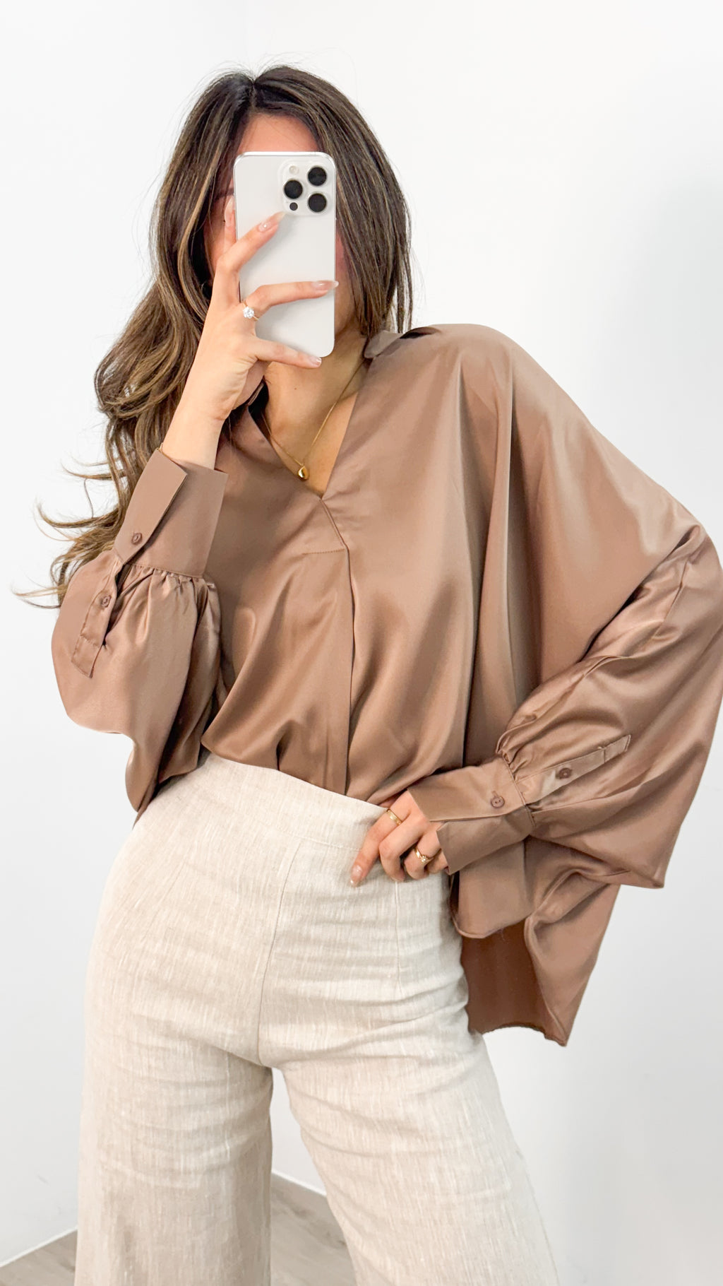 BELLA BLOUSE - COCOA