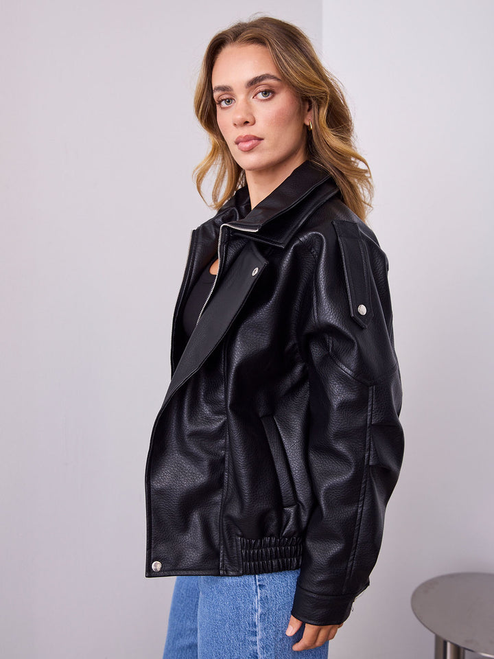 AXEL PU JACKET - BLACK