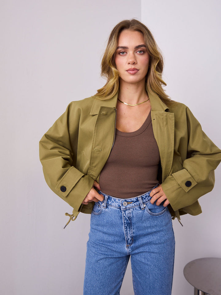 BALVIN JACKET - OLIVE GREEN