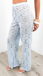 NADINE SHIRT & PANT SET - BABY BLUE