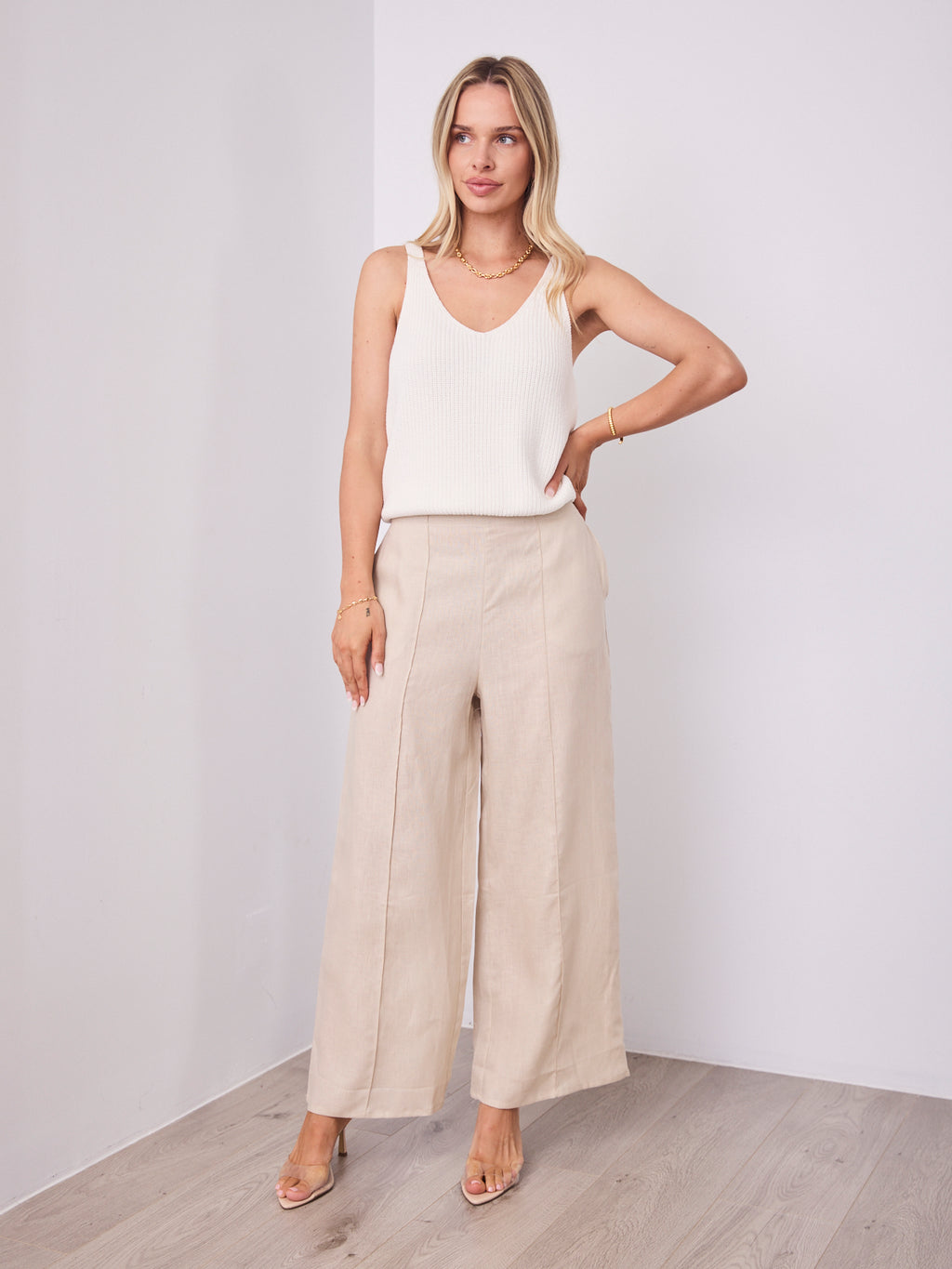 BAKER LINEN PANT - BEIGE