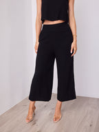 MEMPHIS 7/8 LINEN PANTS - BLACK
