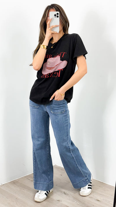 TEXAS TEE - WASHED BLACK