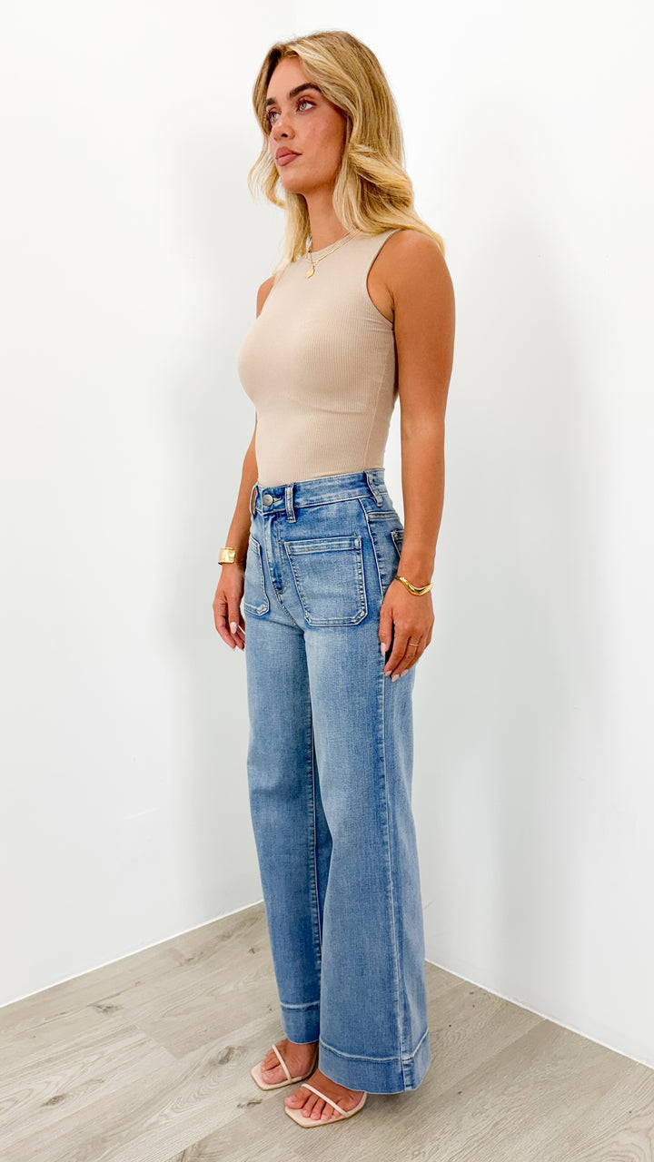 FITZROY JEAN - MEDIUM BLUE