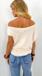 BETHENNY KNIT TOP - OFF WHITE