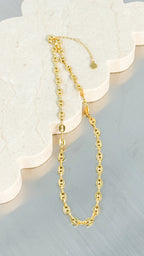 PUFF MARINER CHAIN 18K GOLD PLATED NECKLACE - GOLD