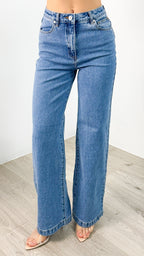 'ABRAND' 94 HIGH & WIDE DEBBIE - DENIM