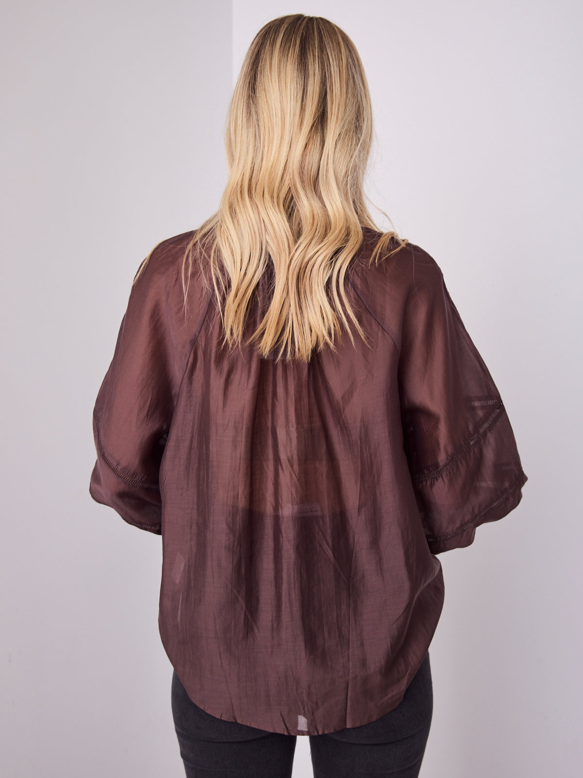 AMORE BLOUSE - CHOCOLATE