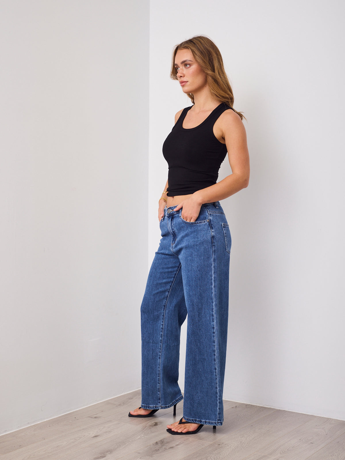 ROGERS RELAXED WIDE LEG JEAN - DARK DENIM