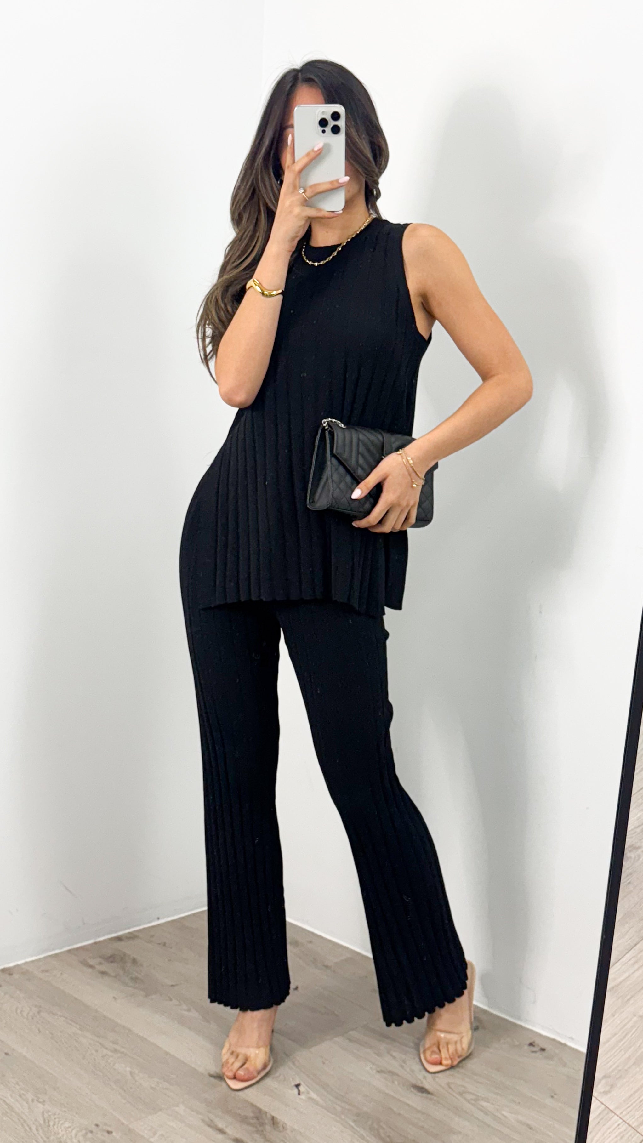 HYATT KNIT SET - BLACK