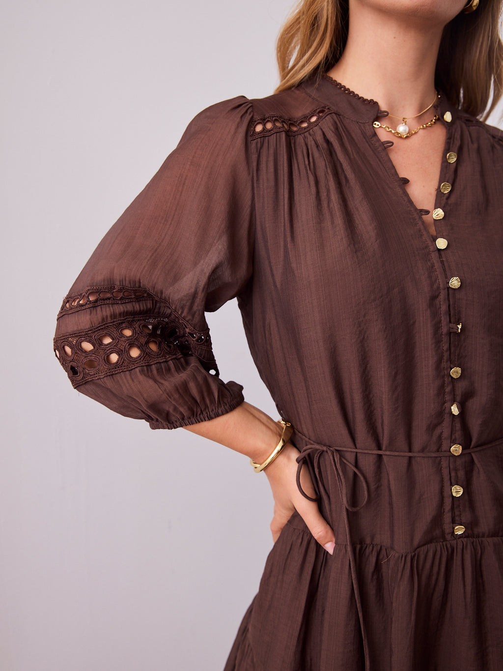 ANNABELLE DRESS - CHOCOLATE