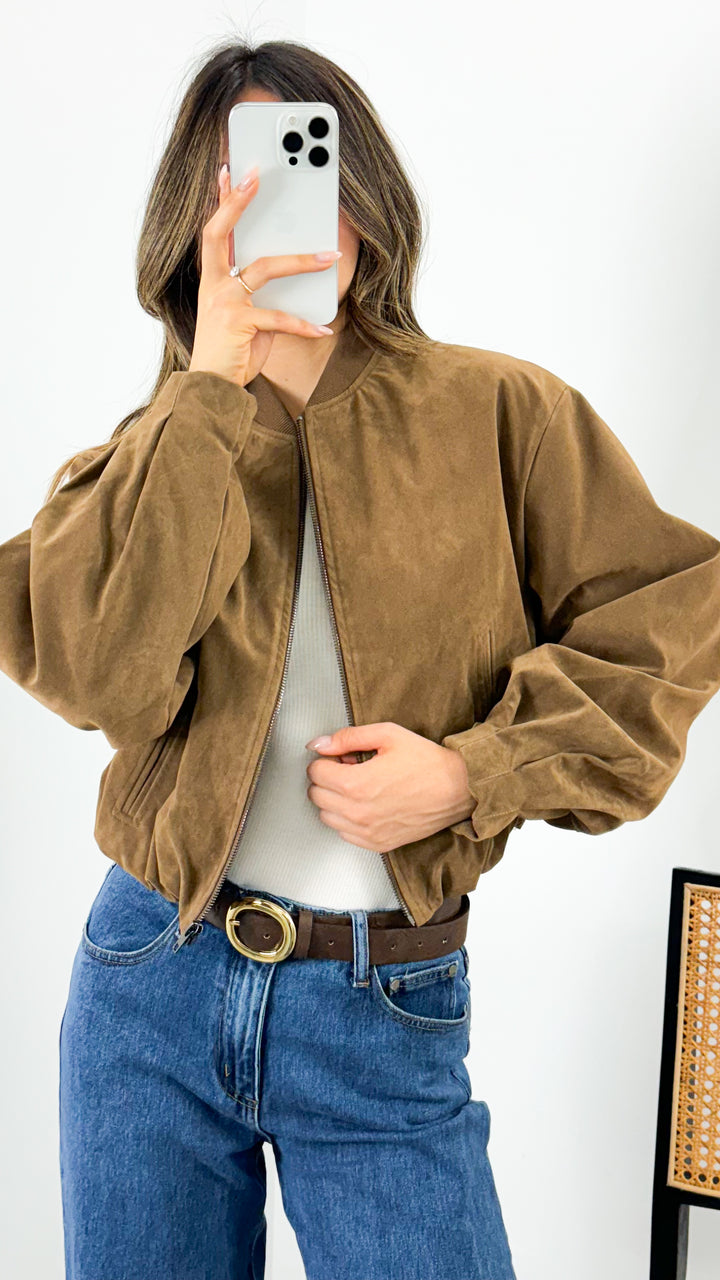 VANCE BOMBER JACKET - TAN