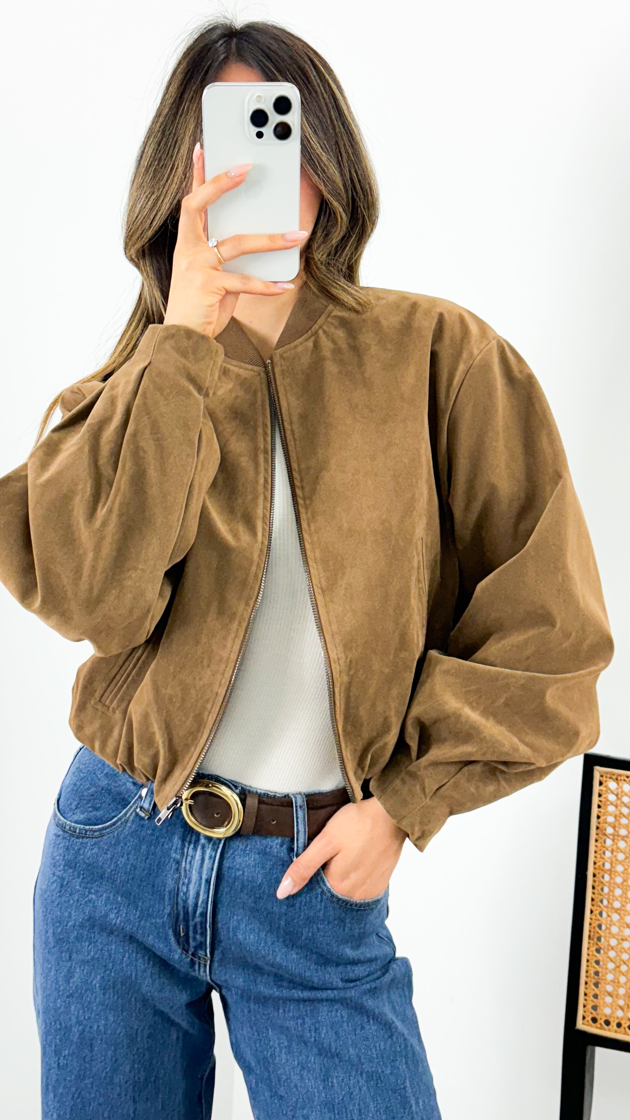 VANCE BOMBER JACKET - TAN