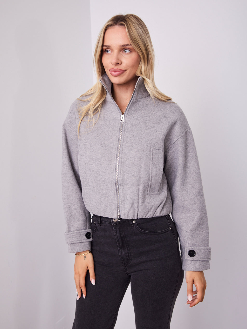 FRASER BOMBER JACKET - GREY