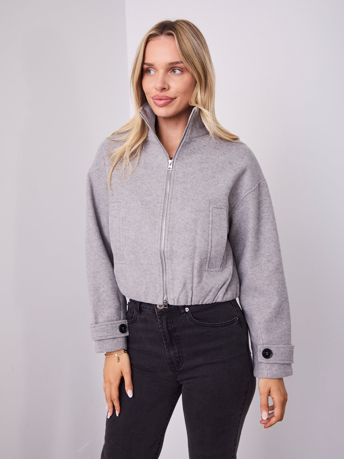 FRASER BOMBER JACKET - GREY