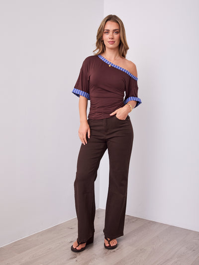 JED TOP - CHOCOLATE