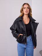 AXEL PU JACKET - BLACK