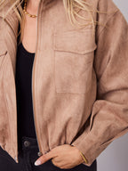 TULLY BOMBER JACKET - BEIGE