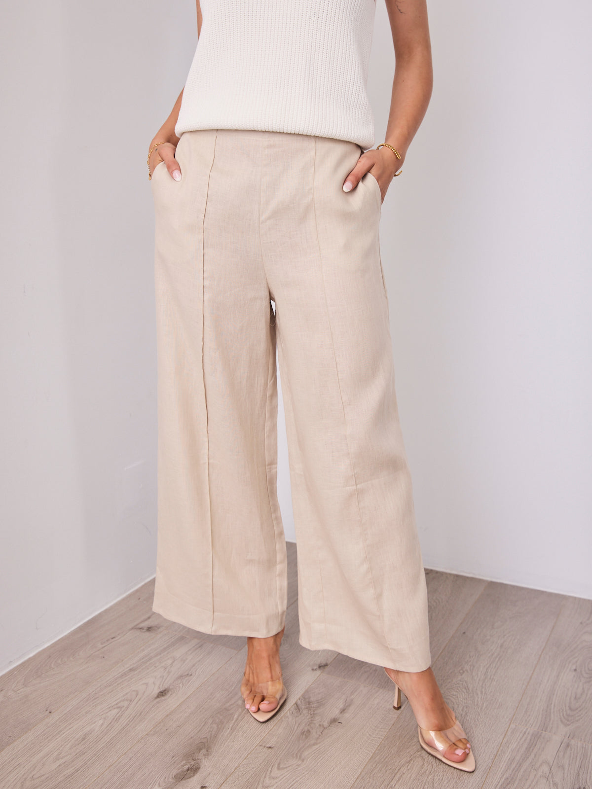 BAKER LINEN PANT - BEIGE