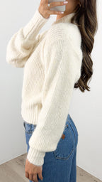 NOAH ZIP KNIT - CREAM