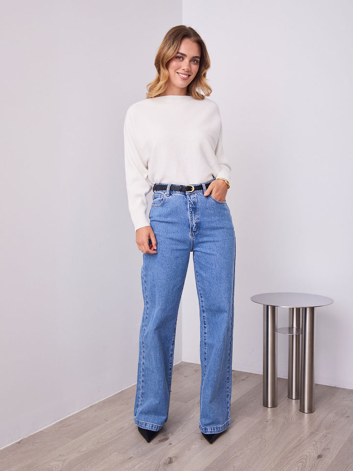 'A BRAND' 94 HIGH & WIDE DEBBIE - DENIM