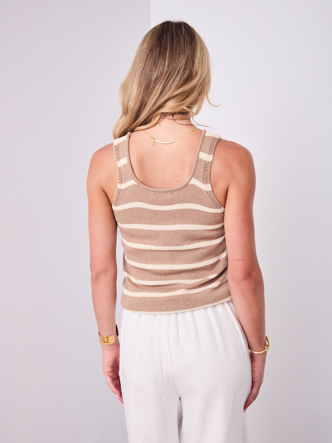 FIONA KNIT TANK - MOCHA