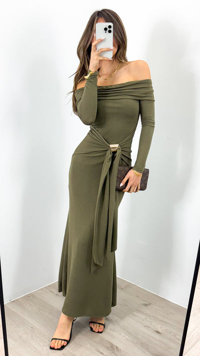SAMIRA DRESS - OLIVE