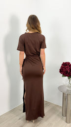 CARLITA DRESS - CHOCOLATE