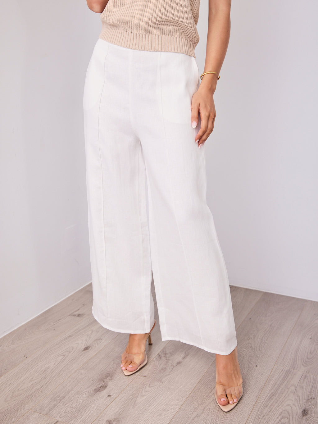 BAKER LINEN PANT - WHITE
