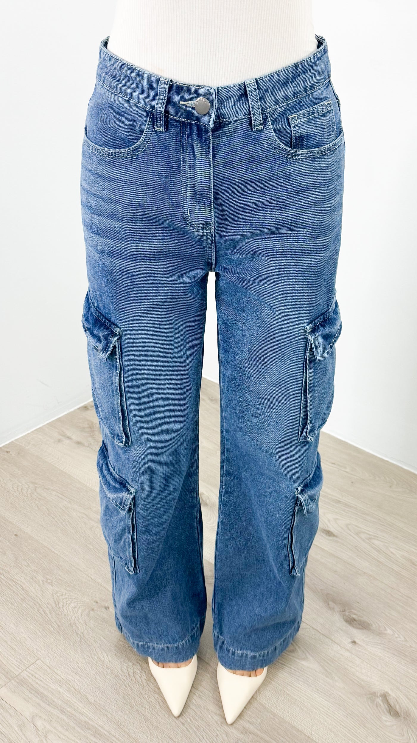 KANE CARGO DENIM JEAN - BLUE