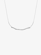 CHROME ROPE STERLING SILVER PLATED NECKLACE - SILVER