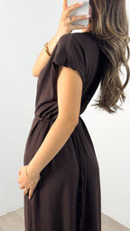 CARMINE DRESS - CHOCOLATE
