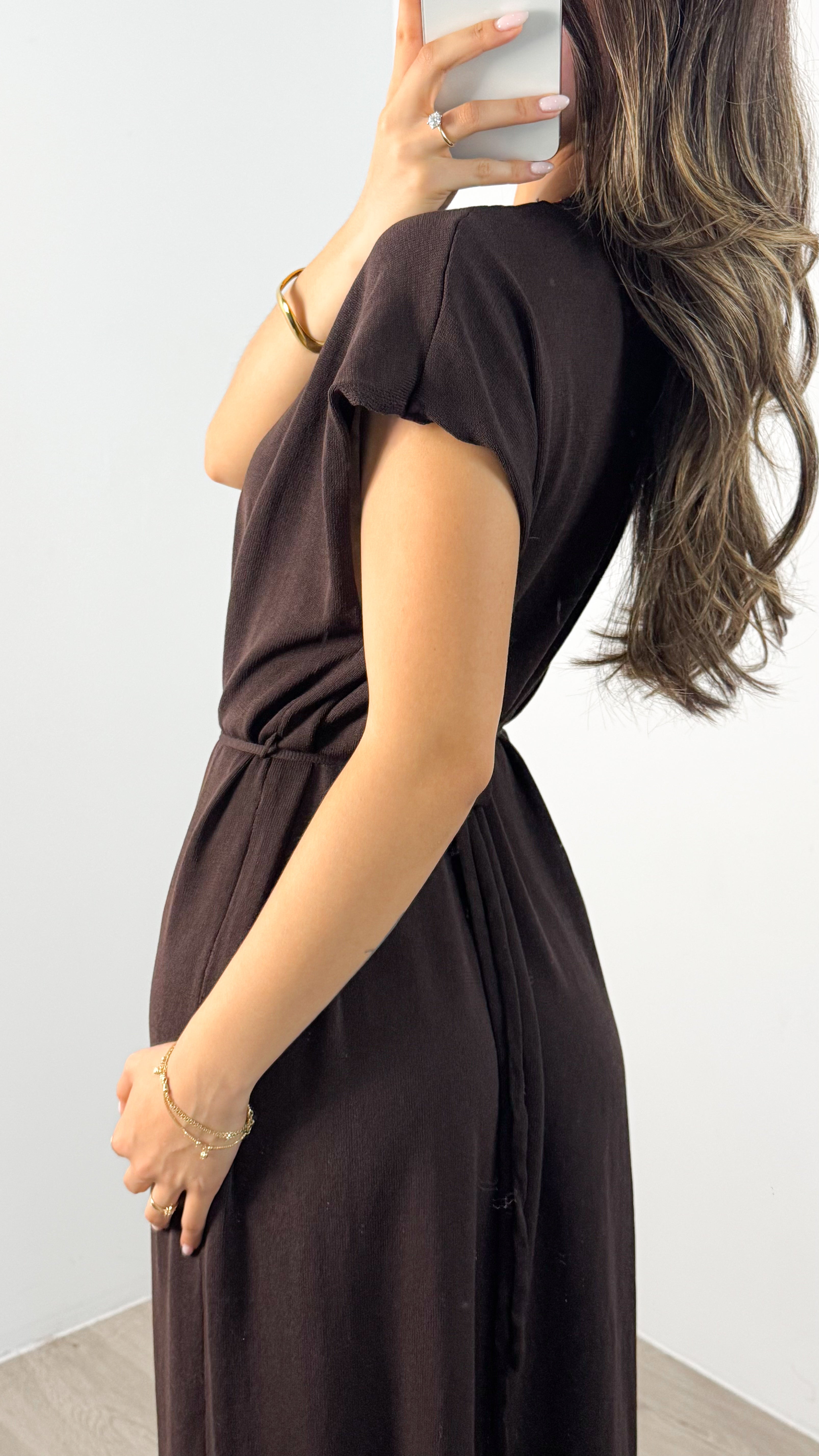 CARMINE DRESS - CHOCOLATE