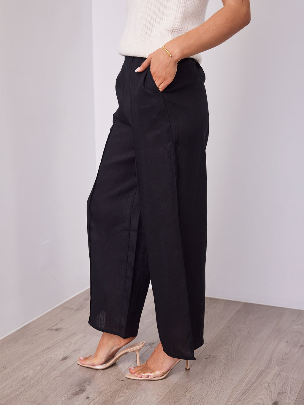 BAKER LINEN PANT - BLACK