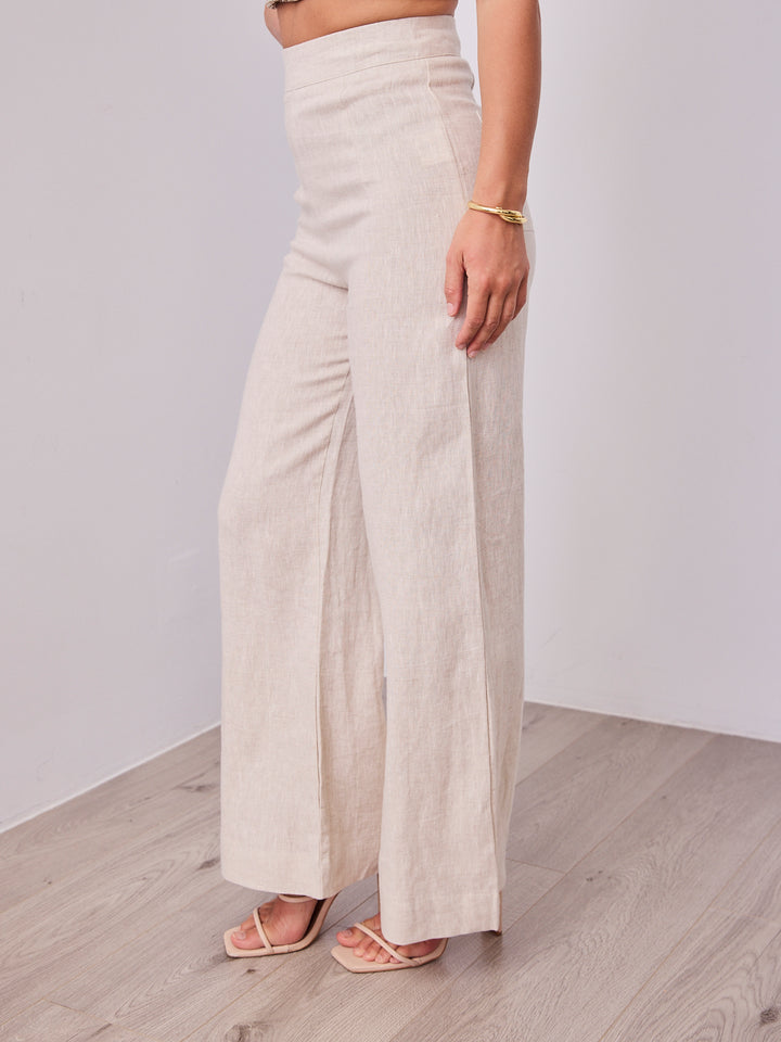 HANNAH LINEN PANT - OATMEAL