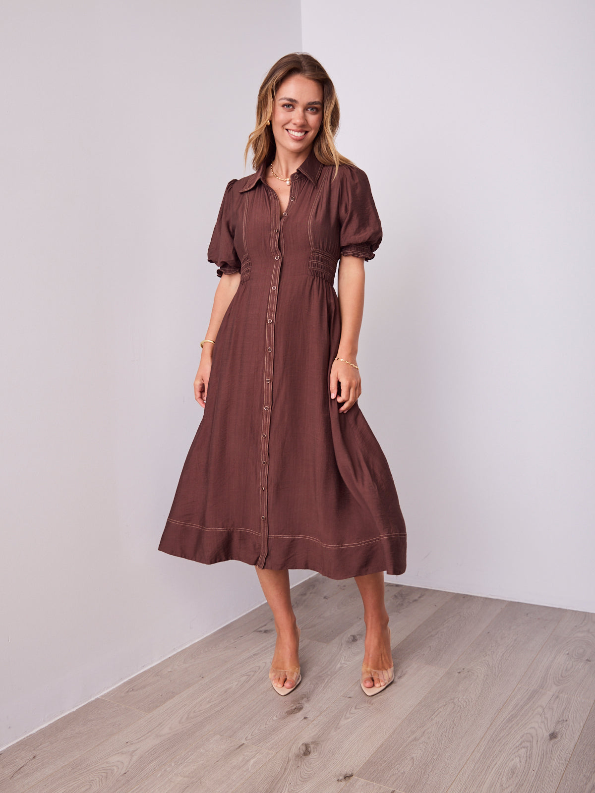 MARCIA DRESS - CHOCOLATE