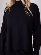 DELTA KNIT TOP - BLACK