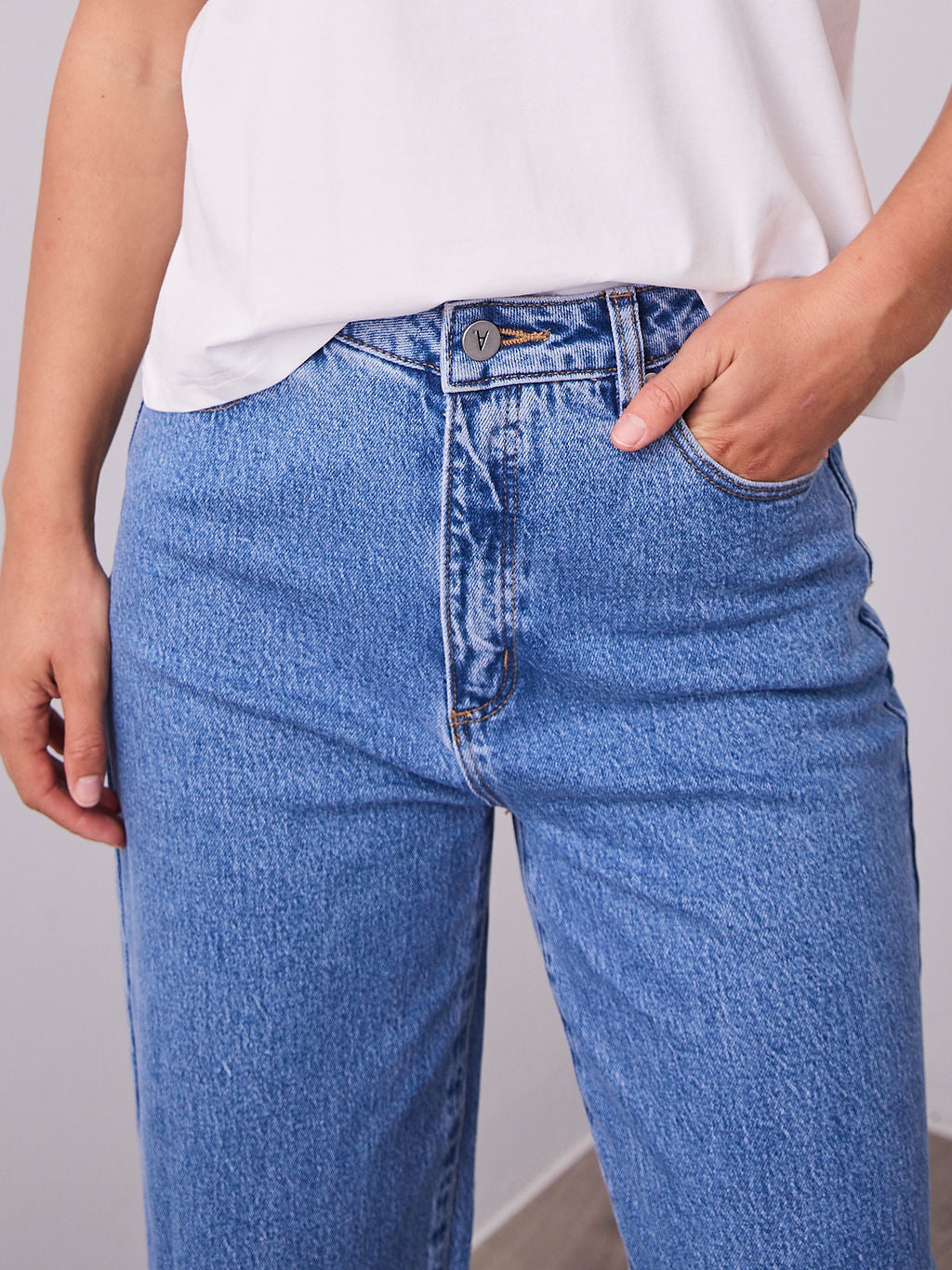 'A BRAND' 94 HIGH & WIDE DEBBIE - DENIM