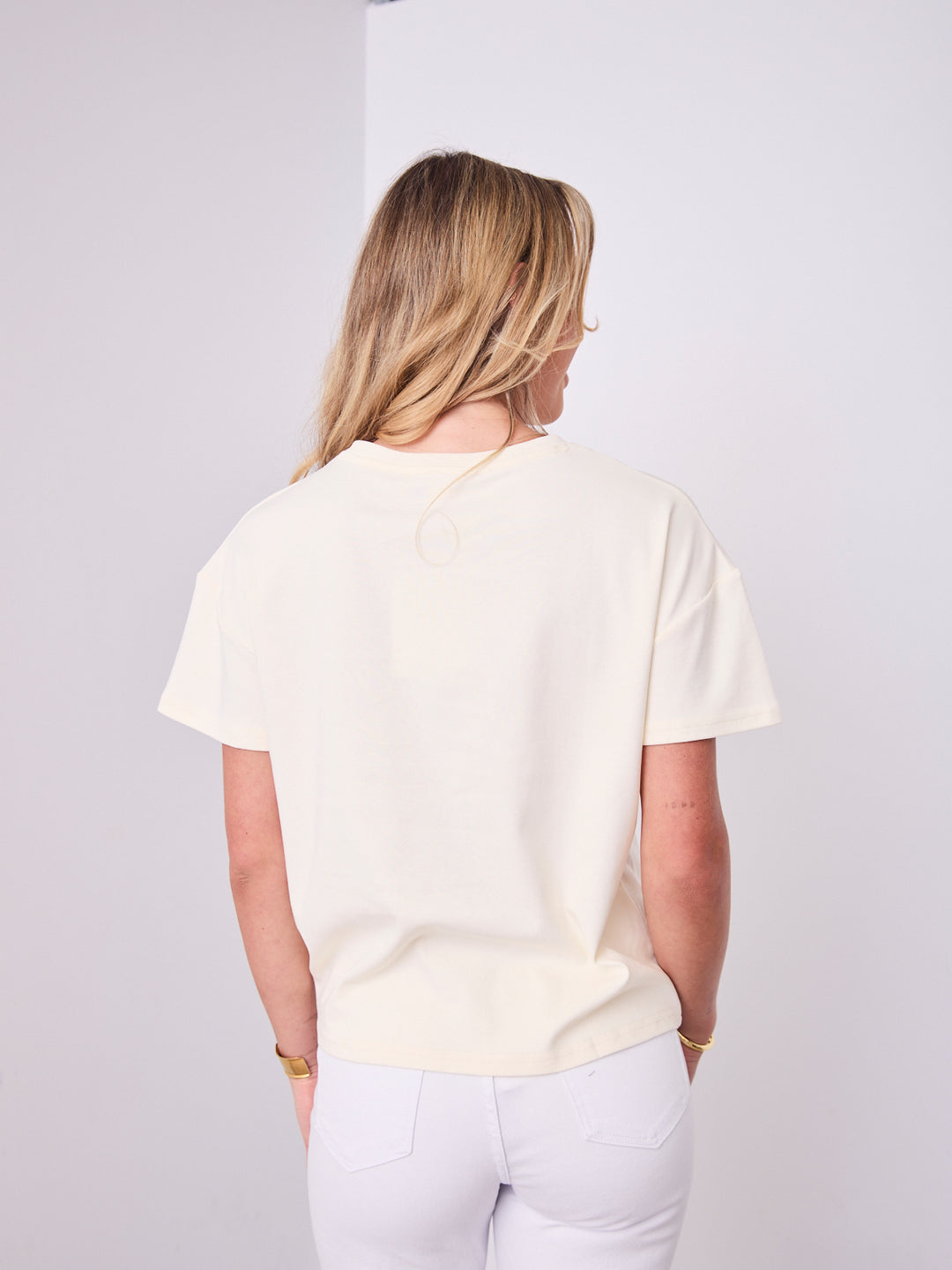 ESTHER EASY TUCK TEE - CREAM