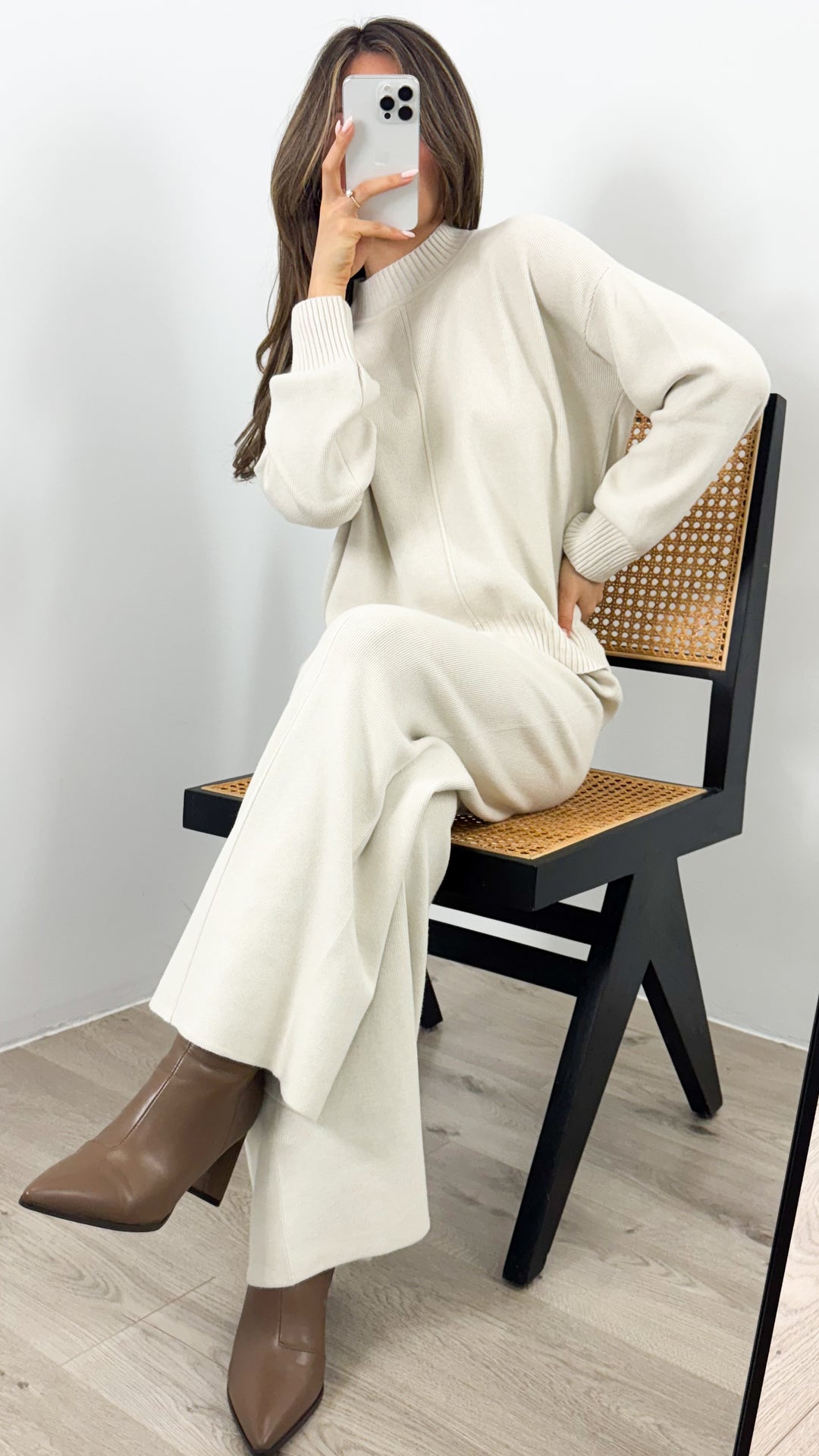 DELTA KNIT TOP - BONE